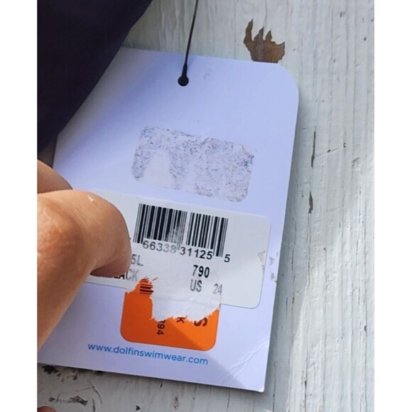 Dolfin Girls Baby Black One Piece Swimsuit Sz 24 Months - Picture 4 of 5